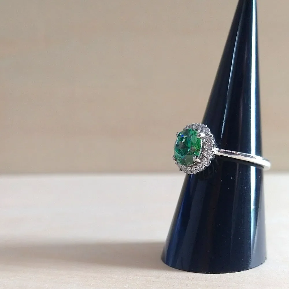 Zirconia Halo Ring